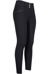 2023 Imperial Riding Womens Diva Capone Full Grip Riding Breeches KL4123003 - Black / Rose Gold
